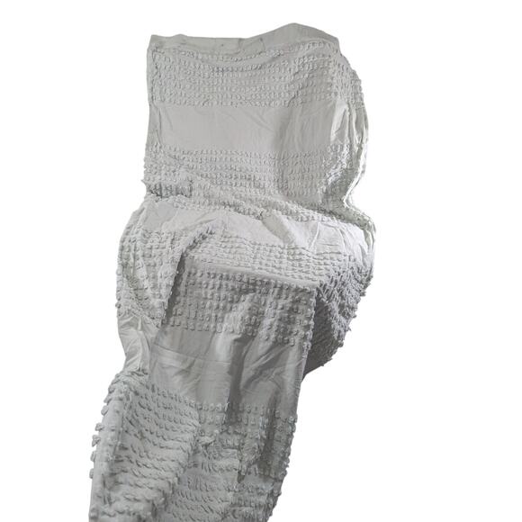 PURE COLLECTION BY INDIGO! SEAFOAM GREEN CHENILLE 100% COTTON SHOWER CURTAIN! - Picture 6 of 10